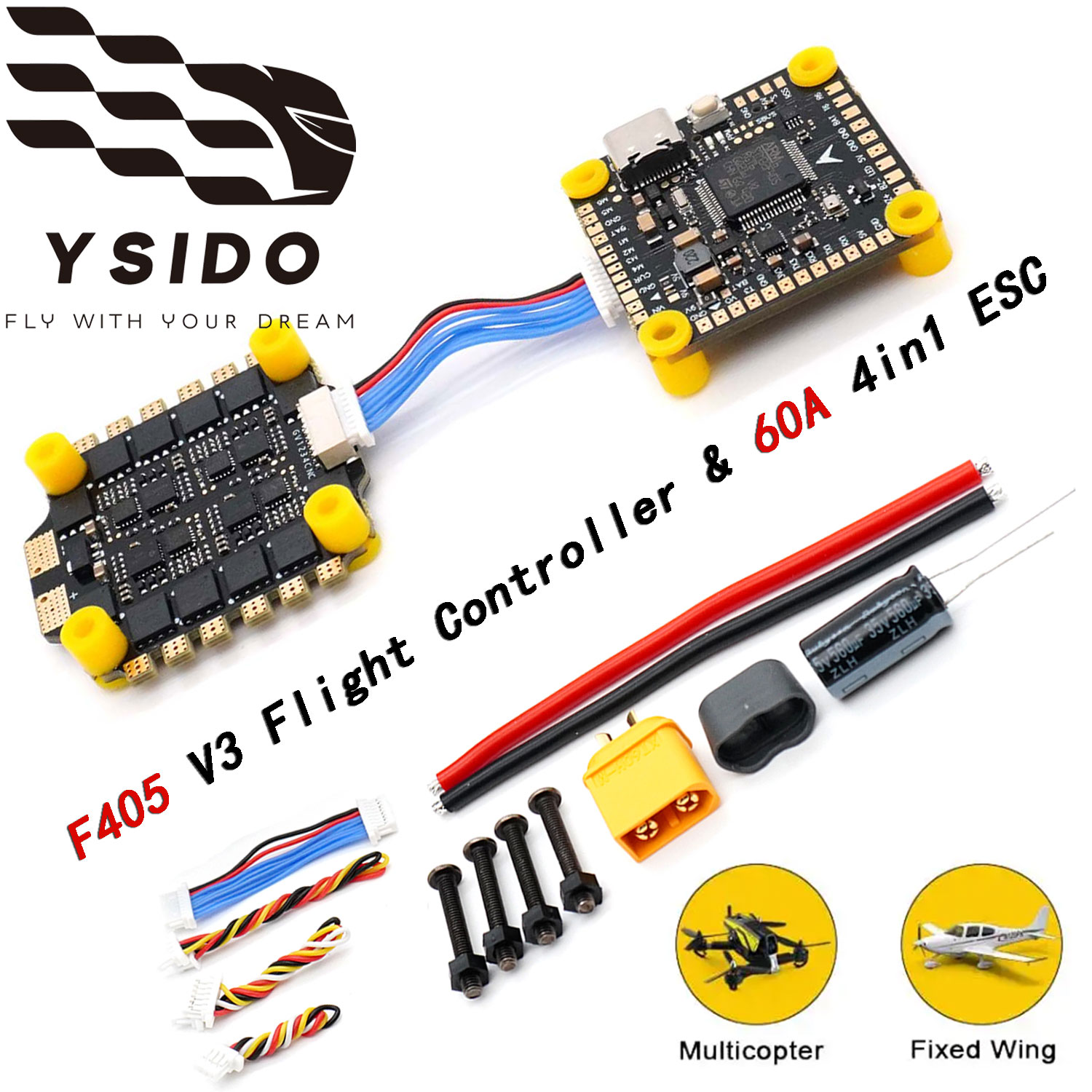 Mateksys Flight Controller F405 Wte - YSIDO F4 F405 V3 Uçuş Kontrol