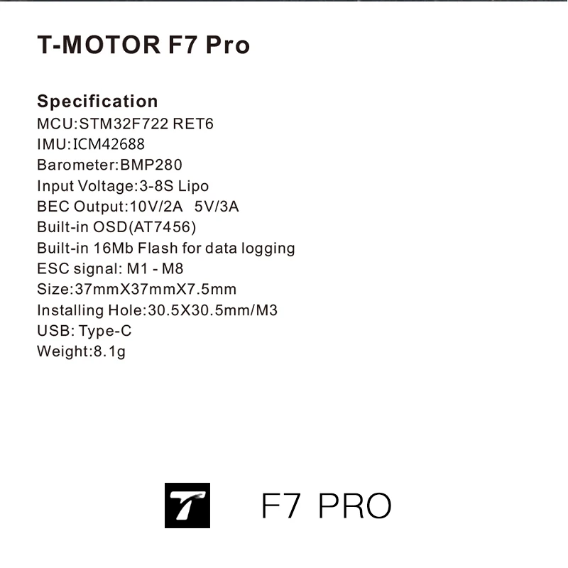 F7 PRO T-Motor Uçuş Kontrol Ci - T-Motor F7 Pro Flight Controller incelemesi ve fiyatı